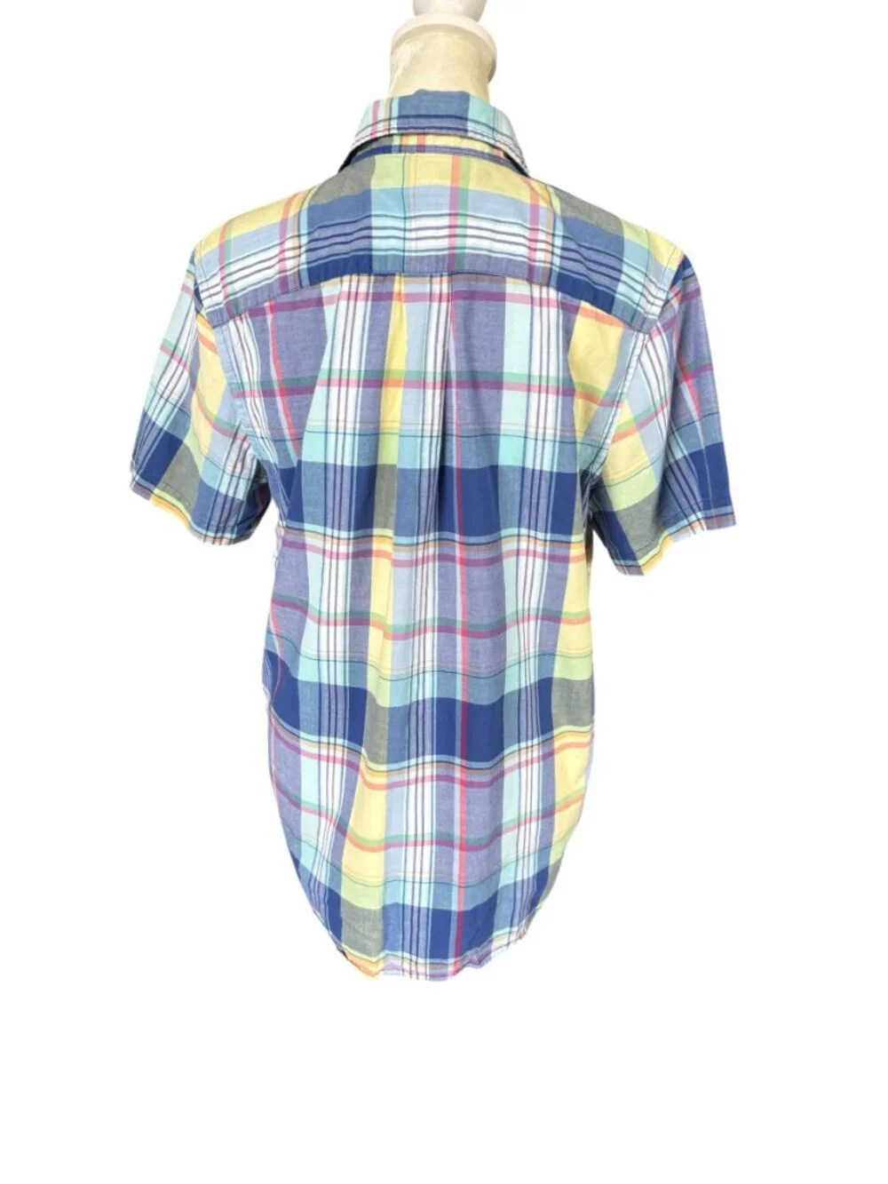 Ralph Lauren boys XL 18-20 plaid short sleeve collared button down shirt